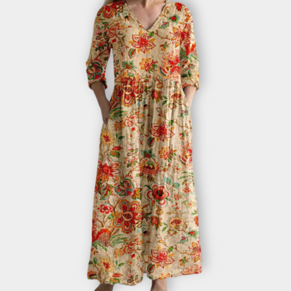 Edelinde - Boho Maxi Dress Made from Soft Premium Fabric