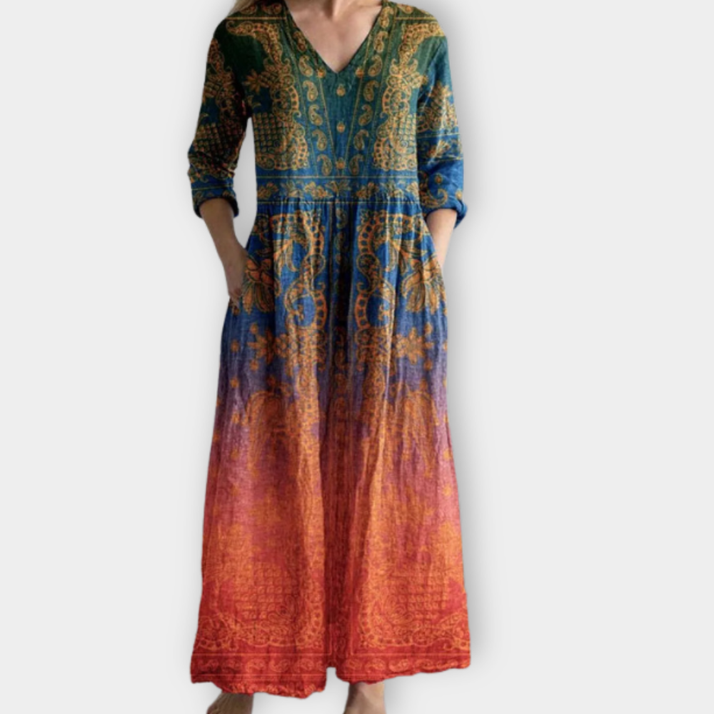 Demetria - Boho Maxi Dress Made of Soft Premium Fabric