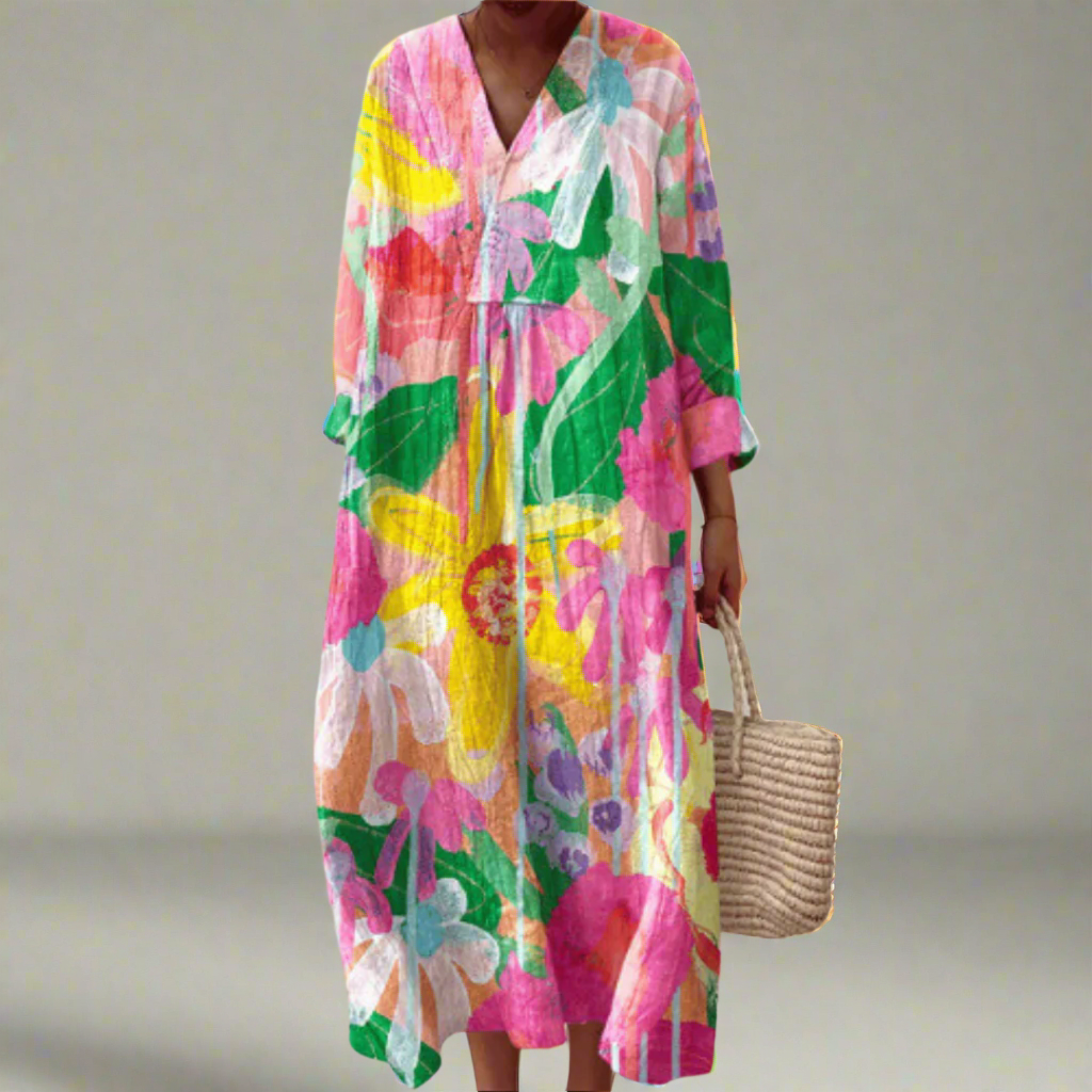 Tilly - Watercolor Bloom Breezy Maxi Dress
