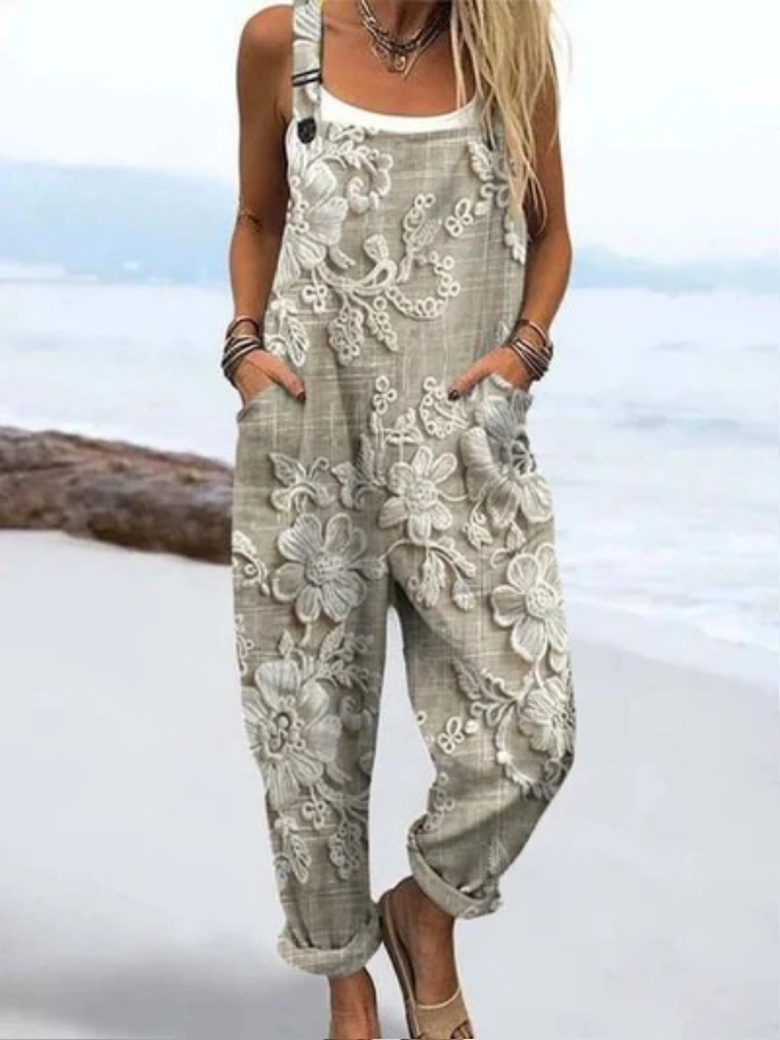 THALYA – BOTANICAL BREEZE WIDE-LEG JUMPSUIT