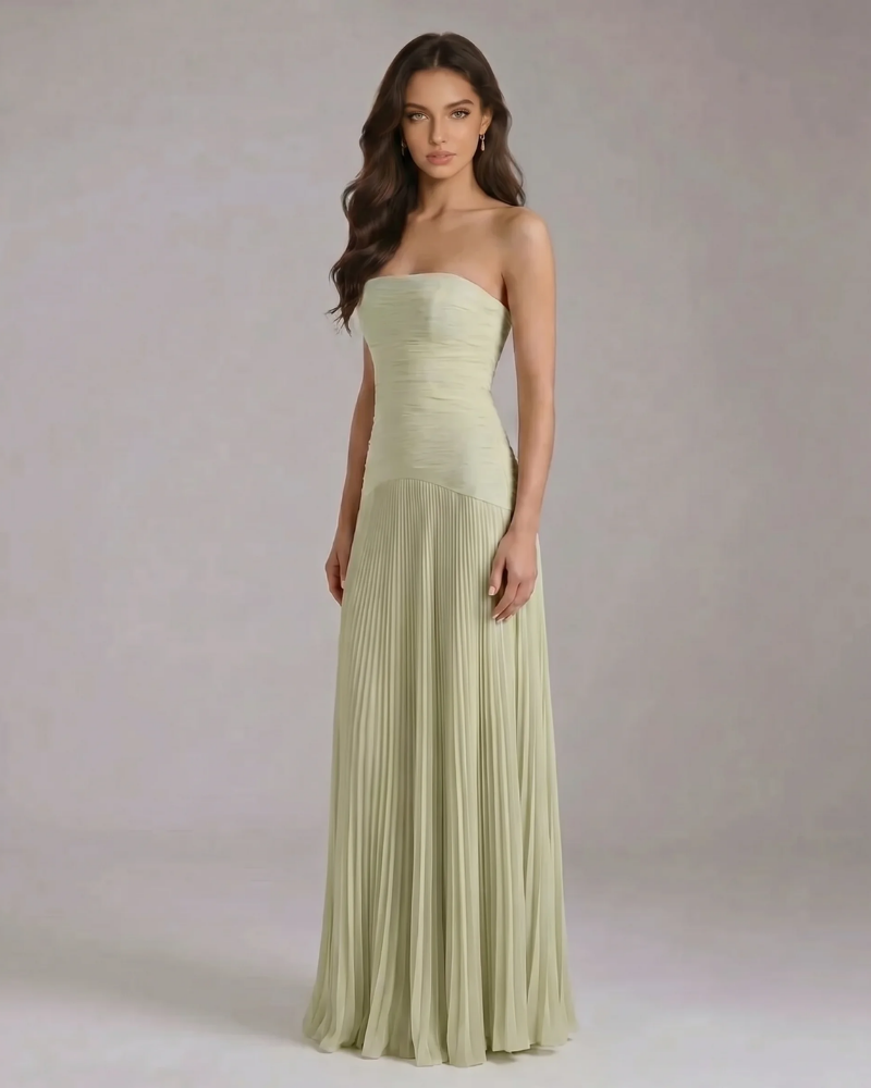Isabel Forest Maxi Dress - Green