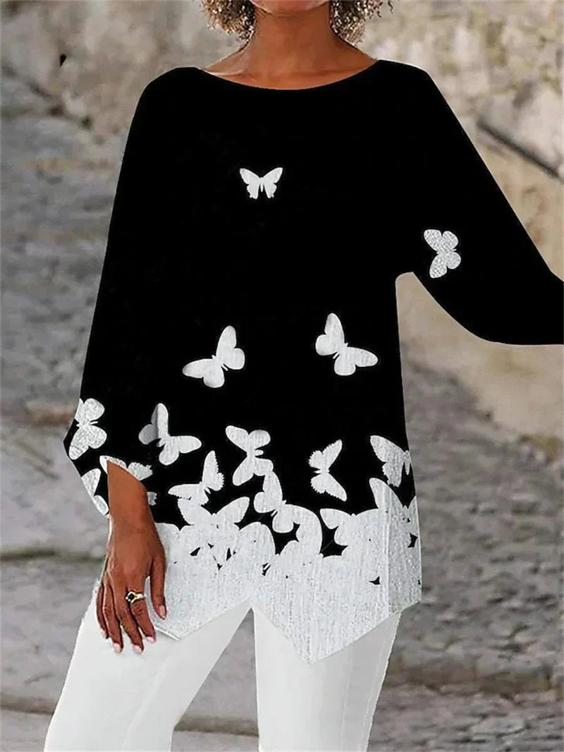 LYSENDRAE – ROUND NECK & LONG SLEEVE PRINTED SHIRT
