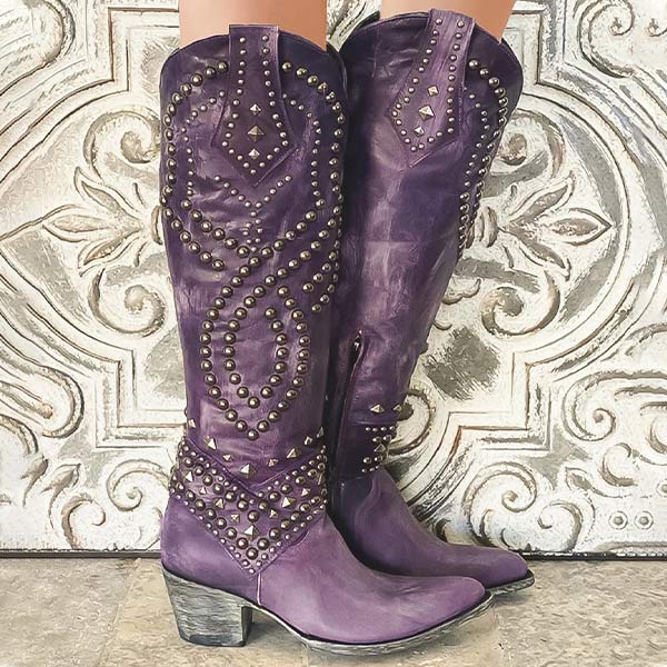 Olivia™ - Western Knee-High Boots