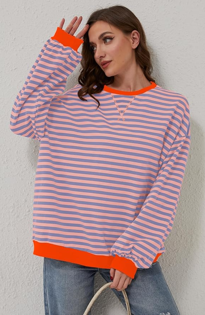 Sophie™ – Striped Knit Oversized Sweater