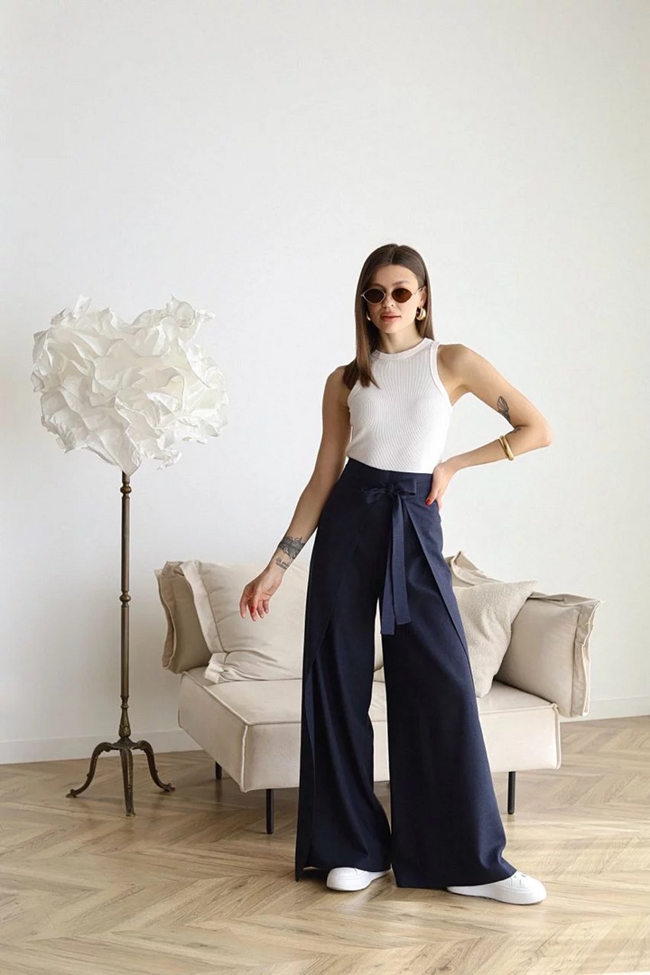 ORIANELLE – FLOWY LINEN TROUSERS FOR SPRING-SUMMER