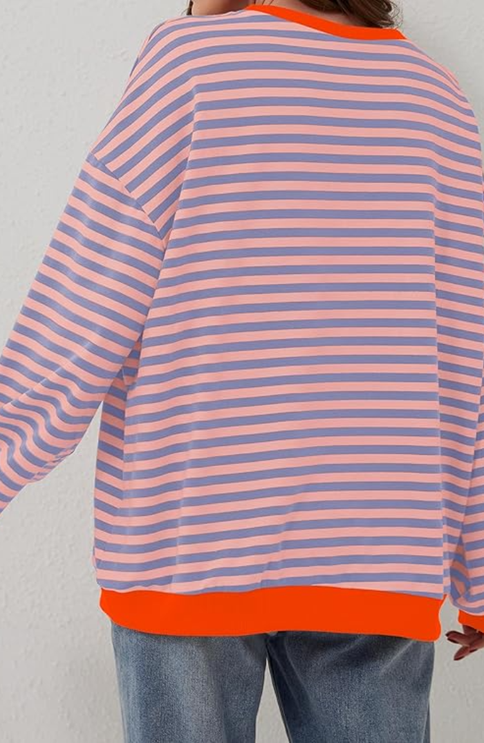 ELVA– STRIPED OVERSIZED SWEATER
