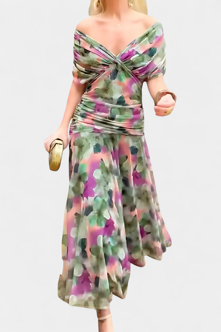 Isla™ – V-neck Floral Maxi Dress
