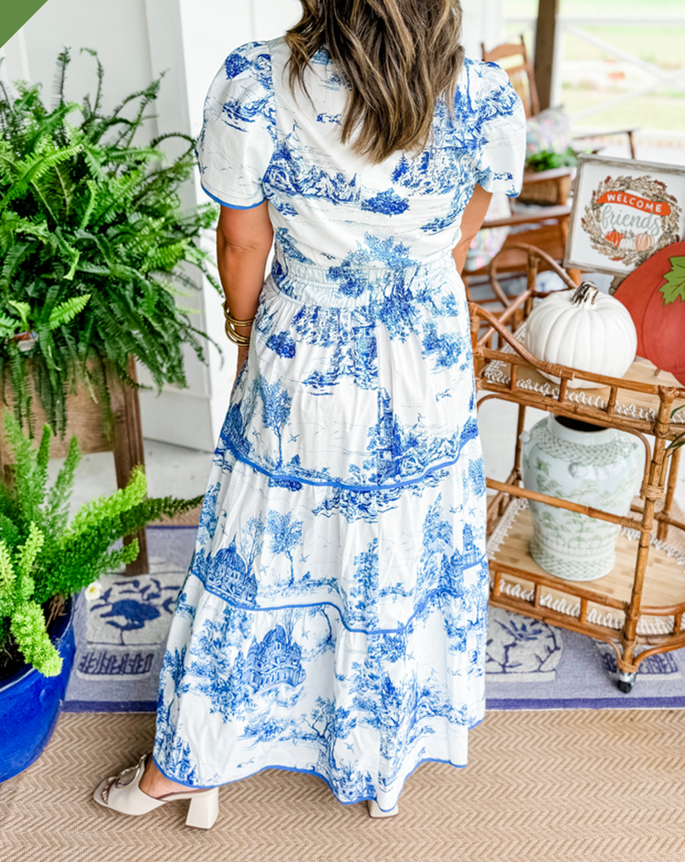 ILLYRIA – FLOWY TOILE PRINT MAXI FOR TIMELESS STYLE