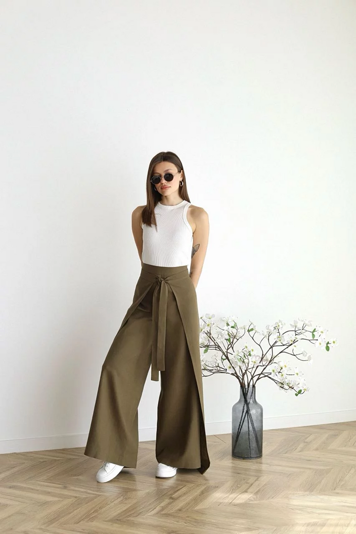 ORIANELLE – FLOWY LINEN TROUSERS FOR SPRING-SUMMER