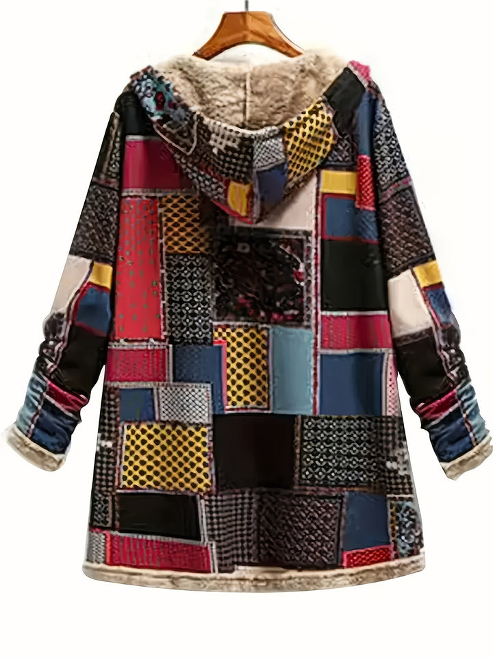 THALIRYN – PLUSH PRINTED HOODED JACKET