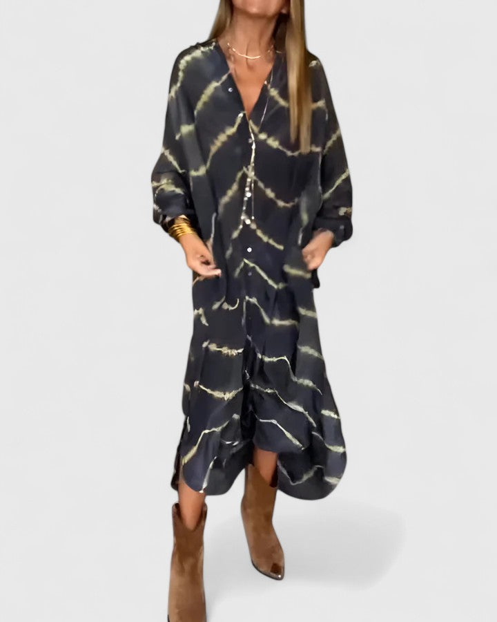 KELISSEA – ELEGANT BOHO STRIPED MAXI DRESS