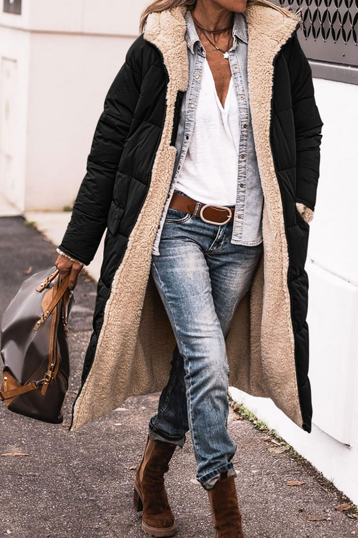 Johna – Double-Sided Luxe Sherpa Coat