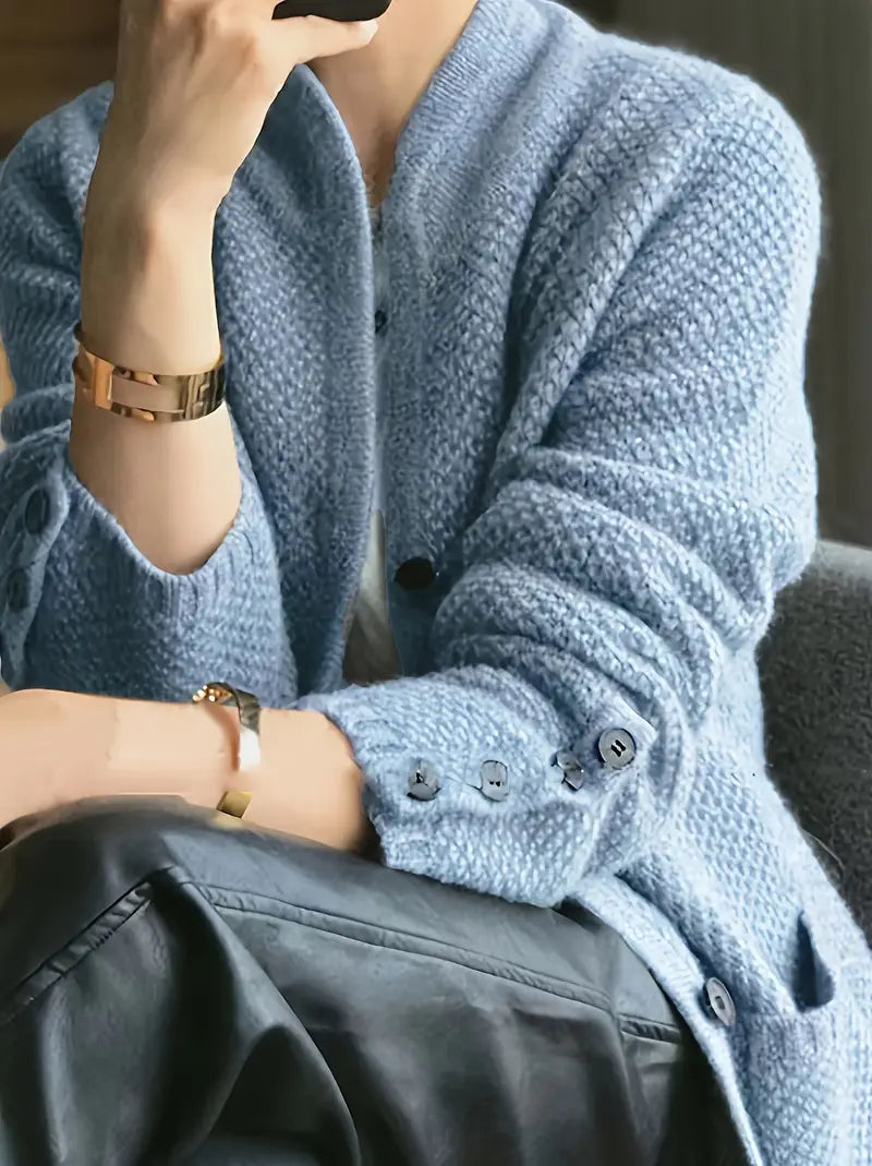 Cozy Comfort – Knitted Sweater Jacket