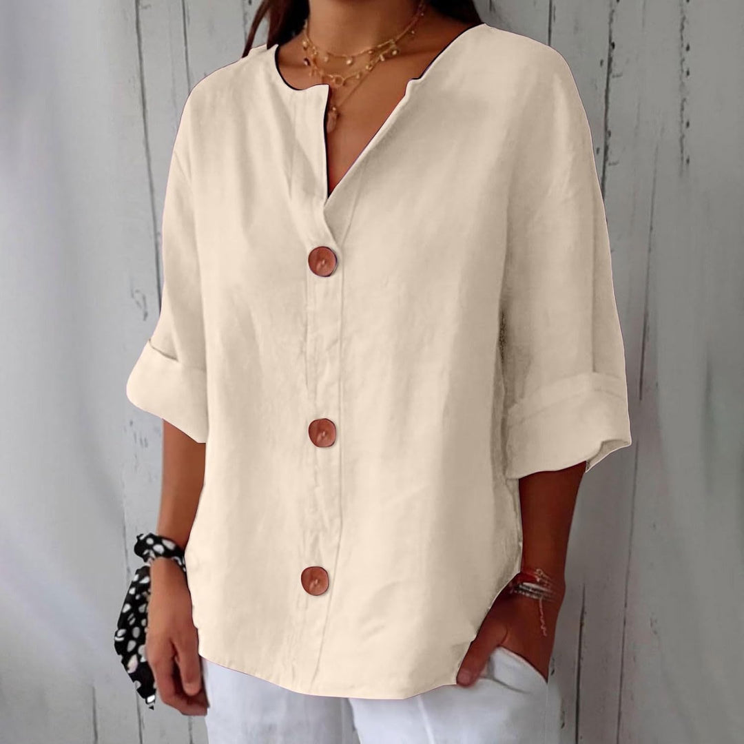 VERLISSE – BUTTON-FRONT BLOUSE