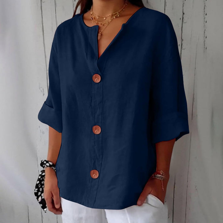 VERLISSE – BUTTON-FRONT BLOUSE