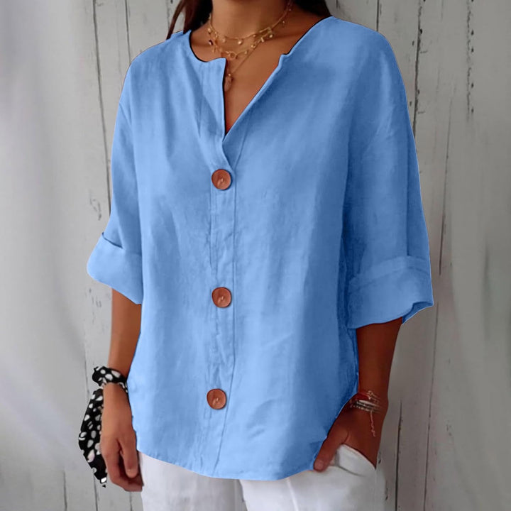 VERLISSE – BUTTON-FRONT BLOUSE