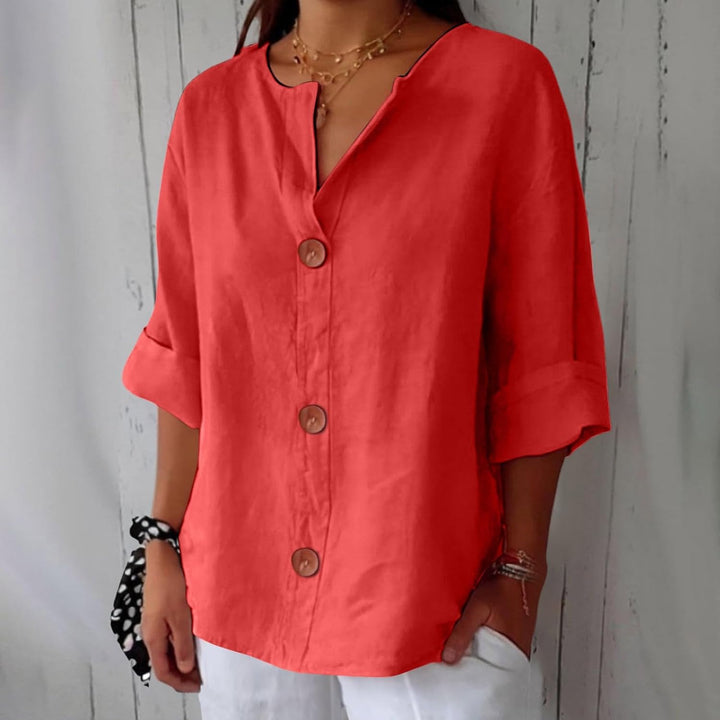 VERLISSE – BUTTON-FRONT BLOUSE