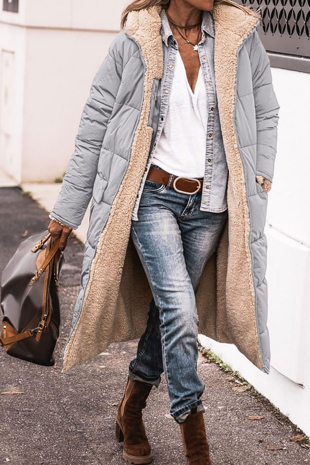 Johna – Double-Sided Luxe Sherpa Coat