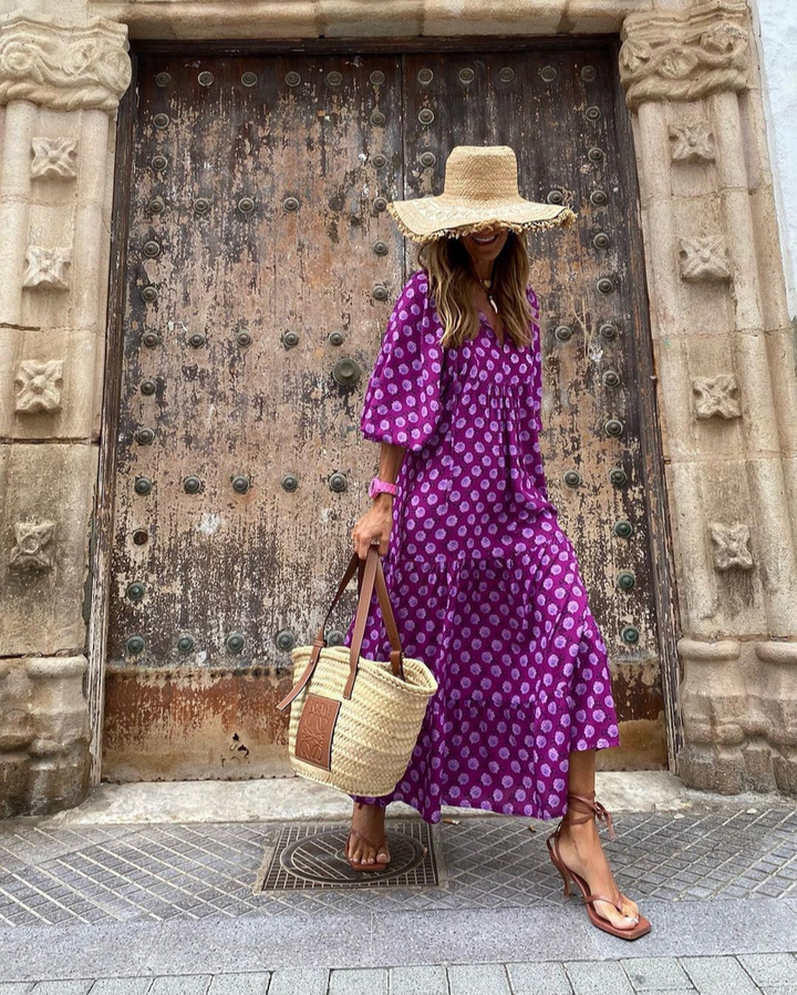 Elin - Boho Maxi Cotton Dress