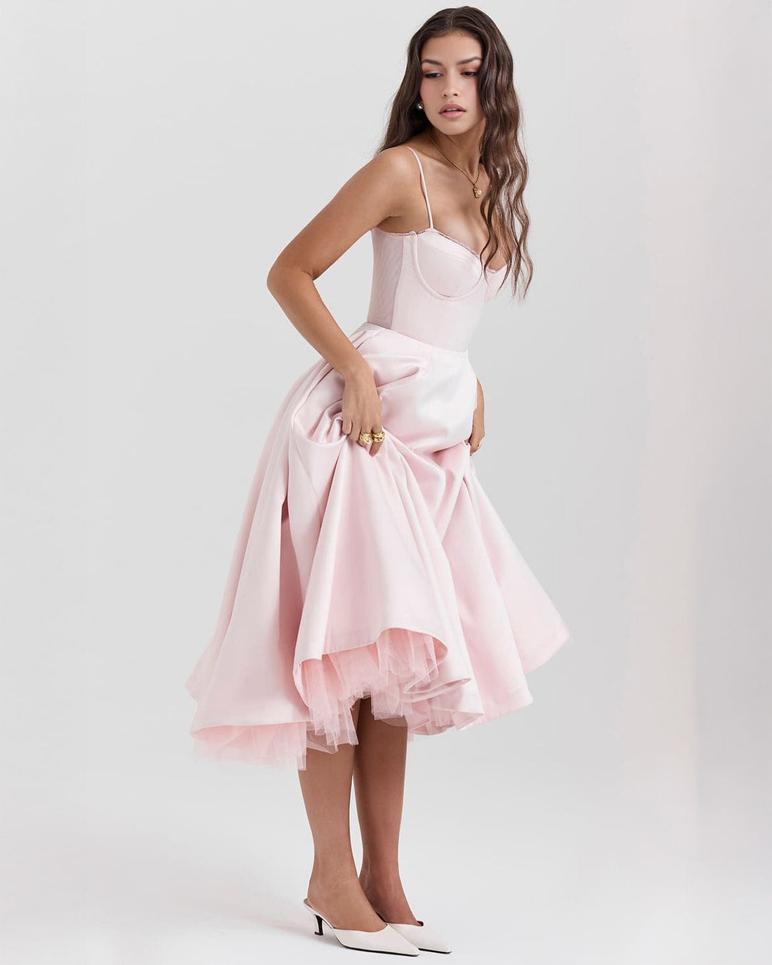 Ophira - Classy Corset Midi Dress