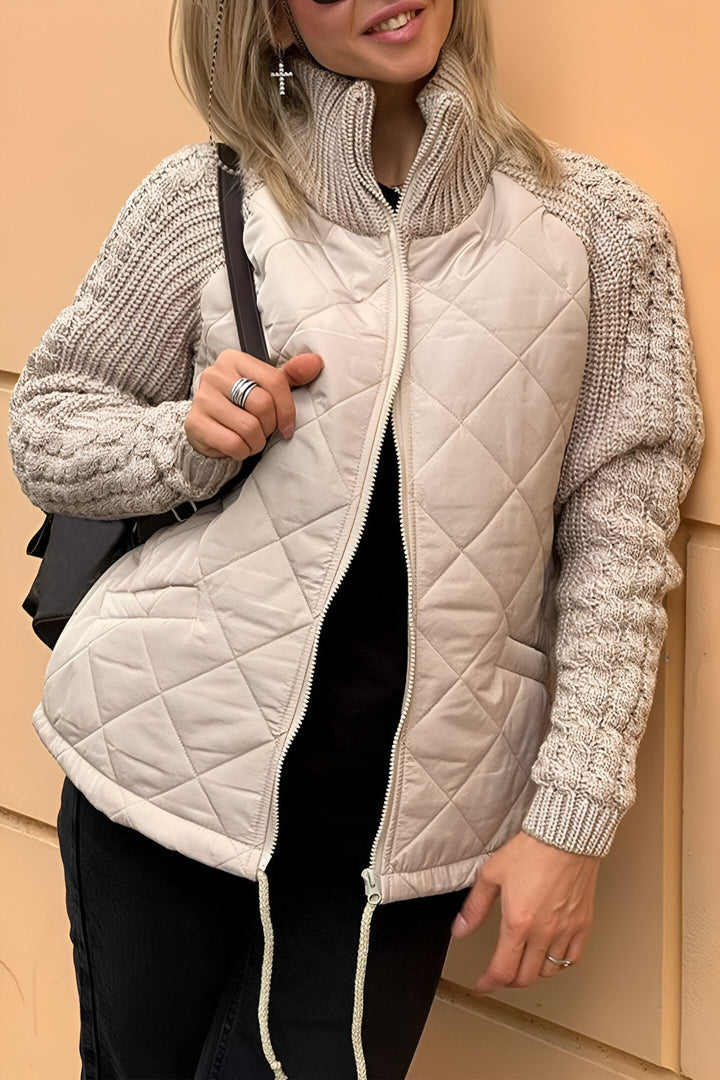 MELIRAVINE – PATCHWORK KNIT ZIP JACKET