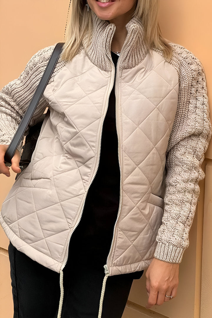 MELIRAVINE – PATCHWORK KNIT ZIP JACKET