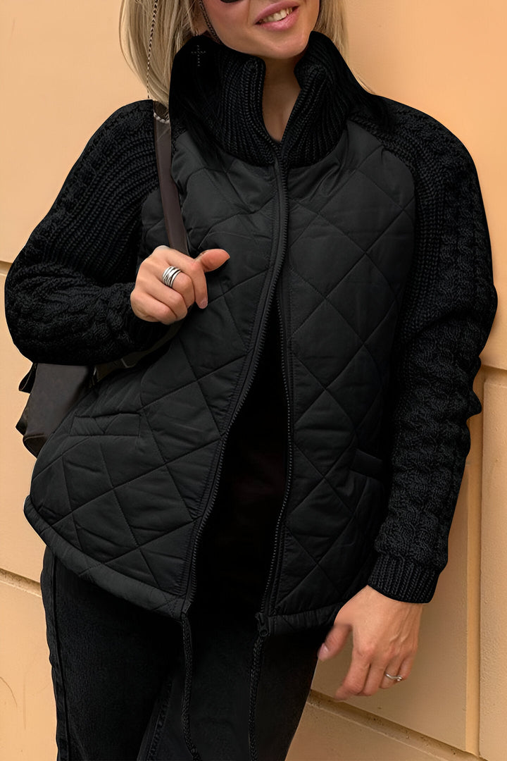 MELIRAVINE – PATCHWORK KNIT ZIP JACKET
