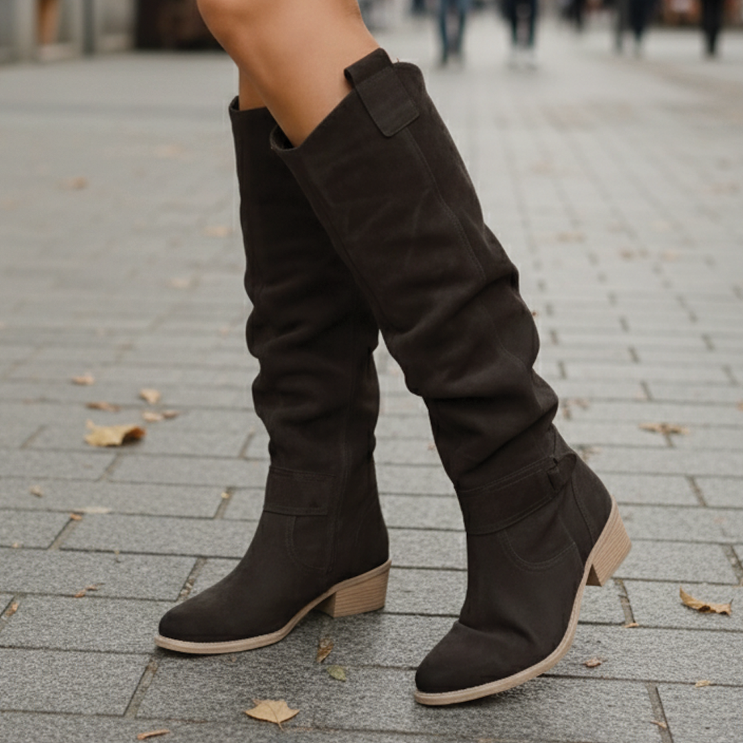 Vera – Classic Leather Knee Boots