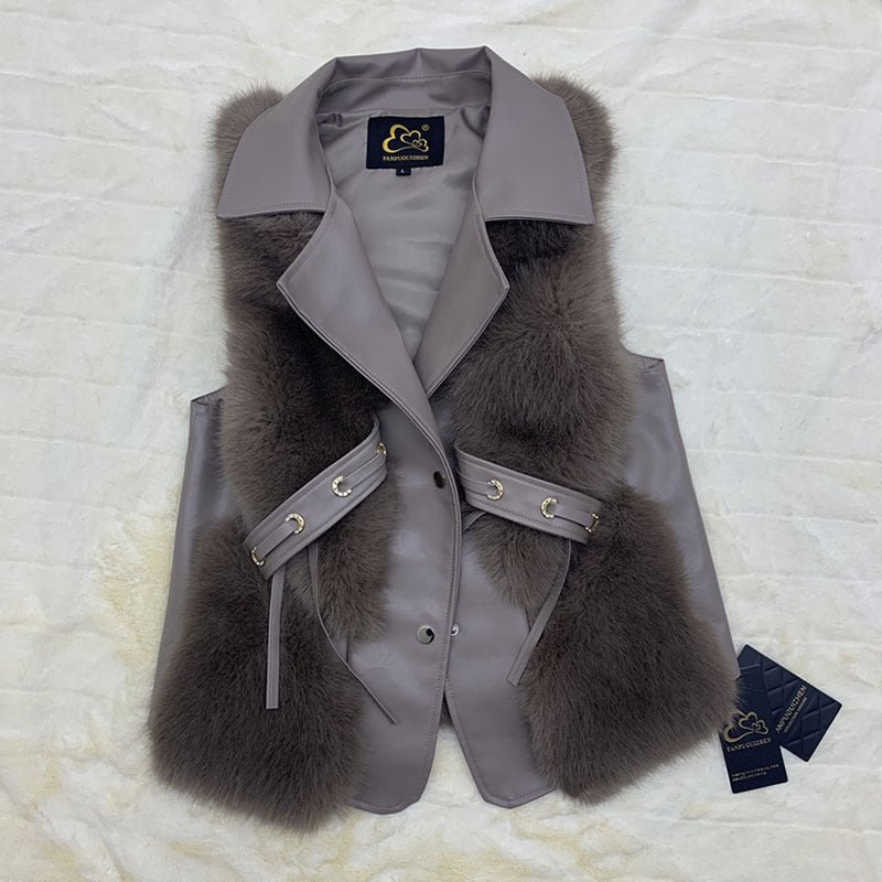 Sophia™ - Women's Imitation Fox Fur Vest