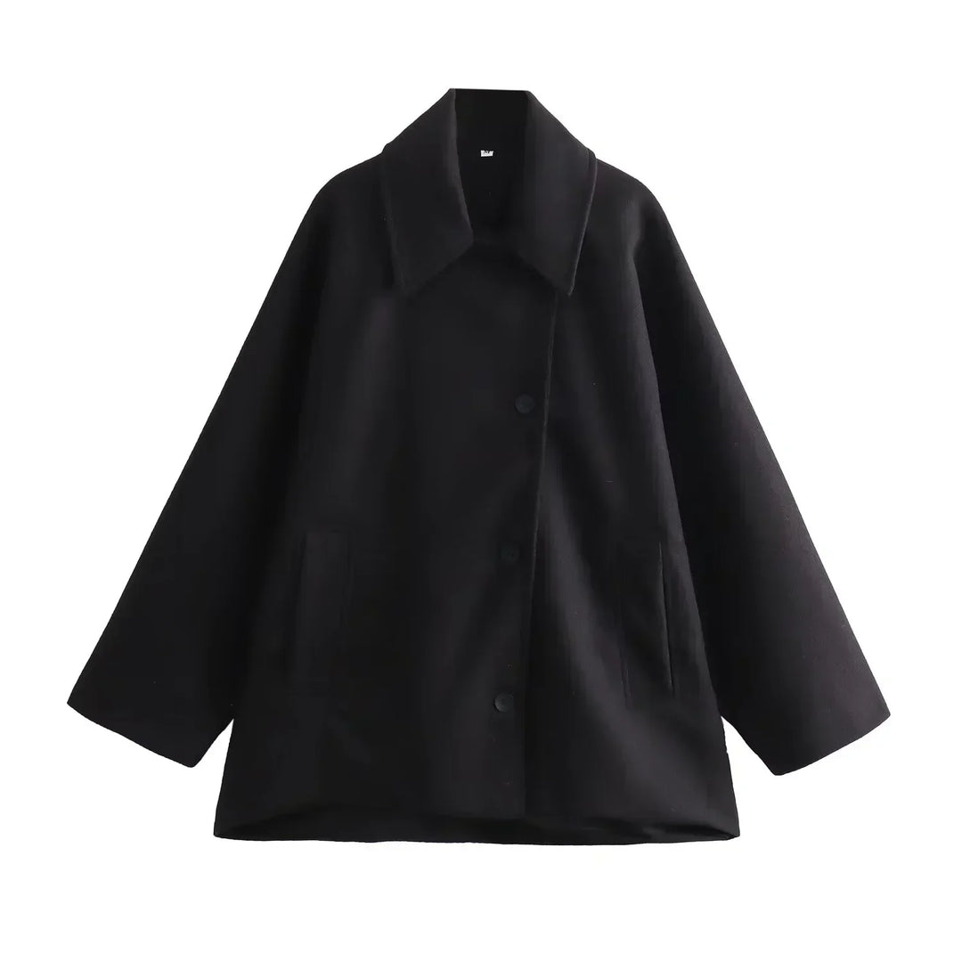 Elowen 0 Oversized Long Faux Wool Coat