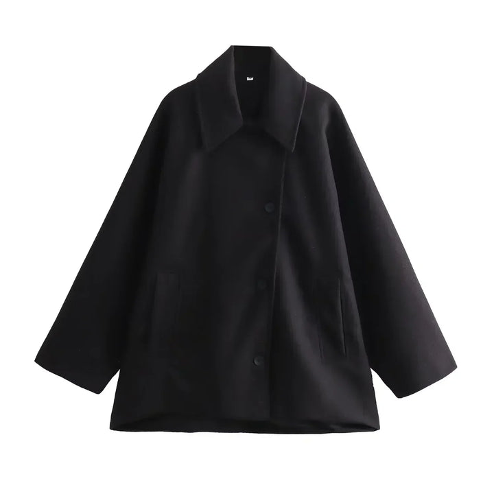 Elowen 0 Oversized Long Faux Wool Coat
