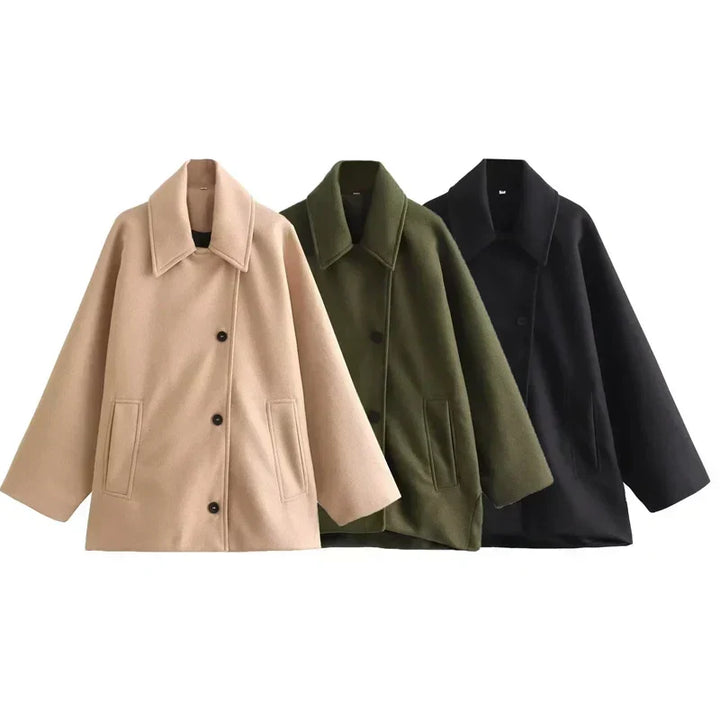 Elowen 0 Oversized Long Faux Wool Coat