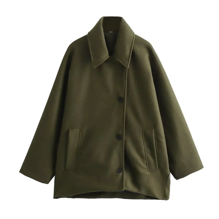 Elowen 0 Oversized Long Faux Wool Coat