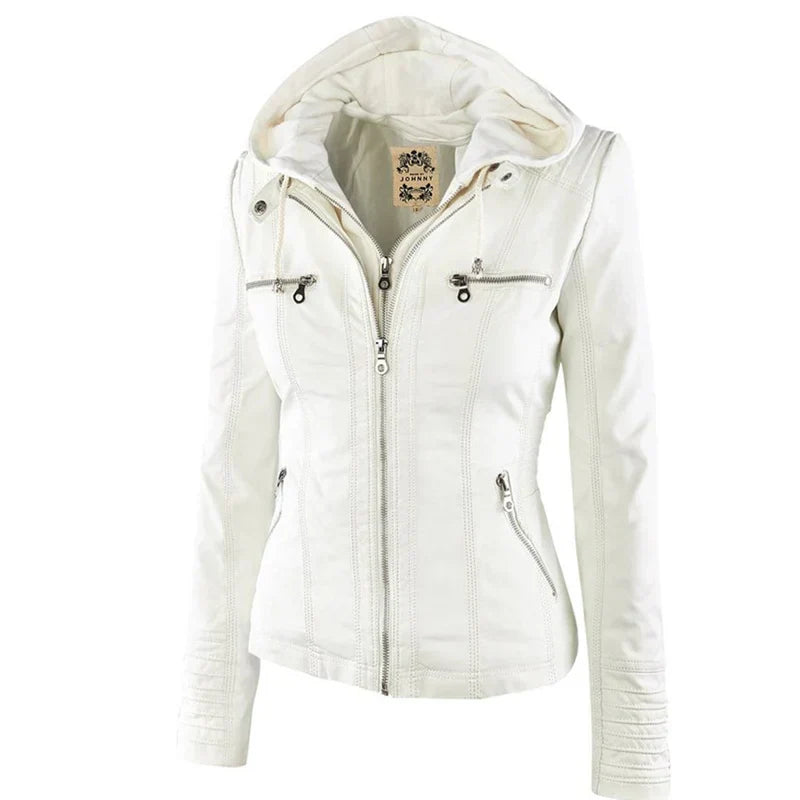 CELYRA – WATERPROOF FAUX LEATHER JACKET