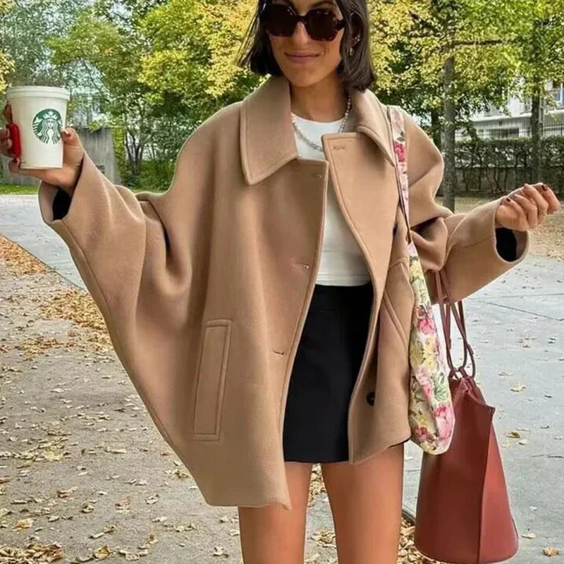 Elowen 0 Oversized Long Faux Wool Coat