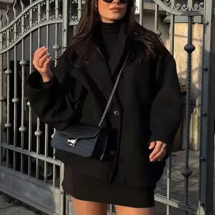 Elowen 0 Oversized Long Faux Wool Coat