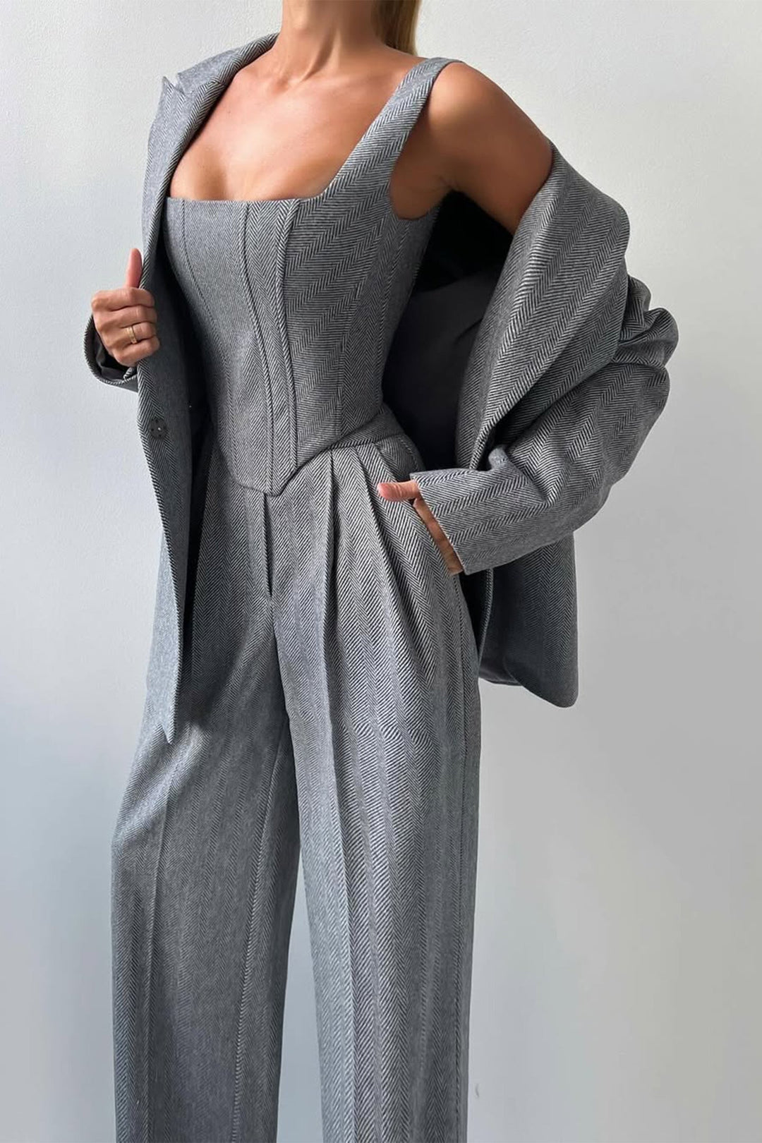 Grace - Three-Piece Set with Double-Breasted Blazer
