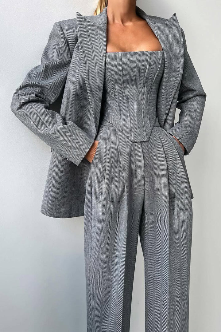 Grace - Three-Piece Set with Double-Breasted Blazer