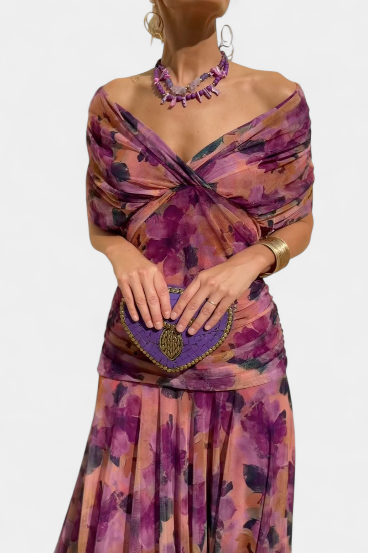Isla™ – V-neck Floral Maxi Dress