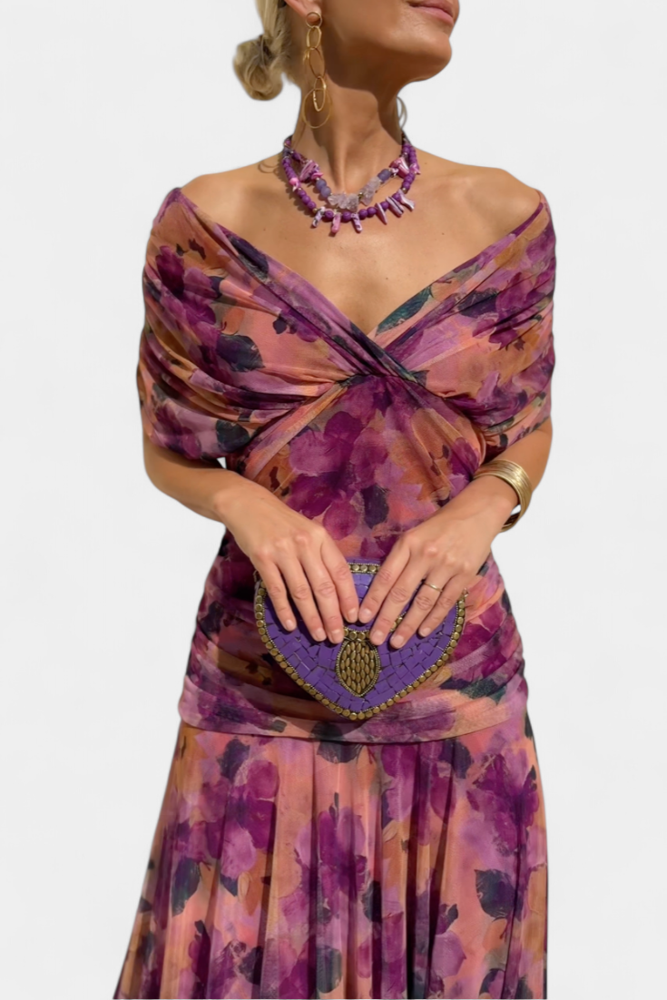 Isla™ – V-neck Floral Maxi Dress
