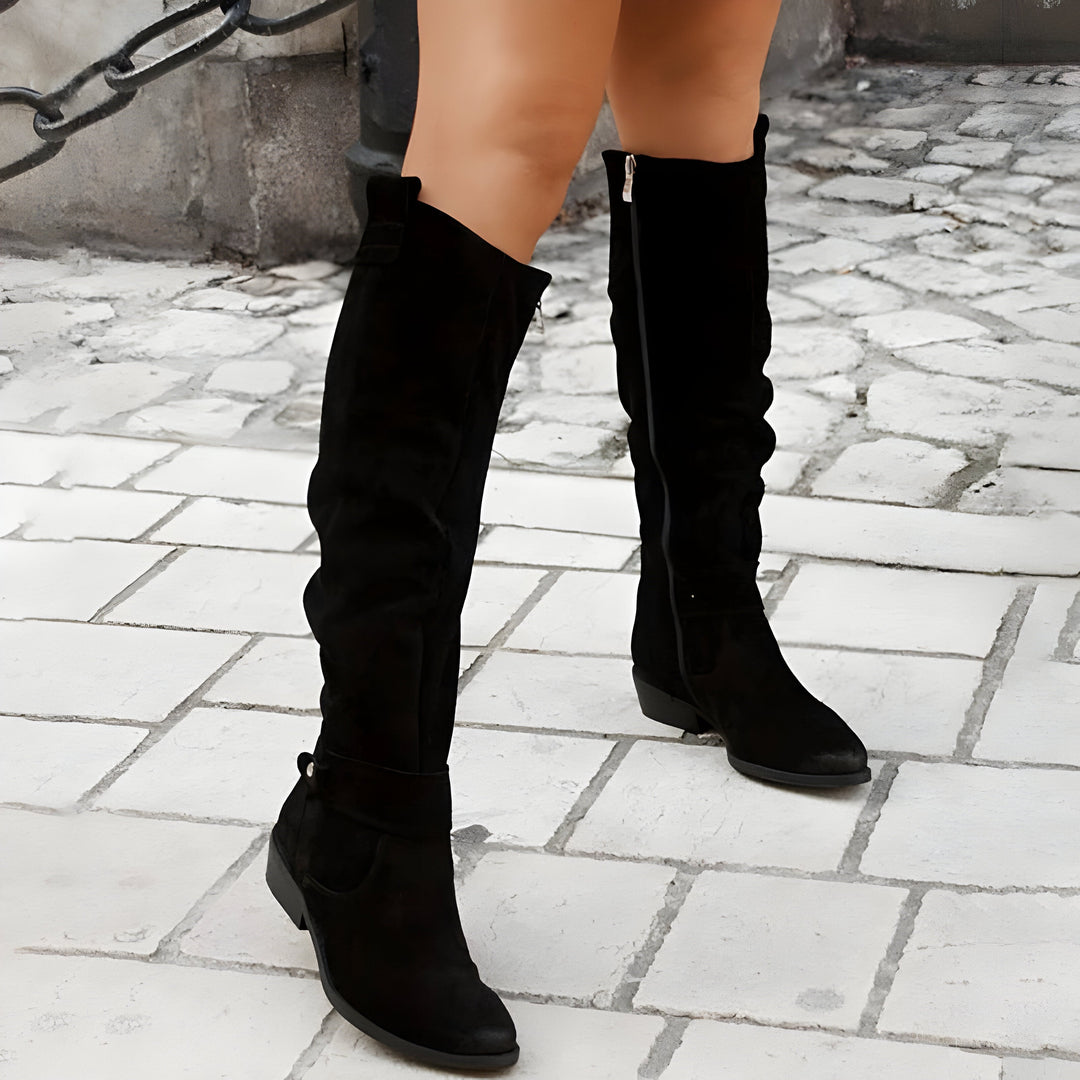 Vera – Classic Leather Knee Boots