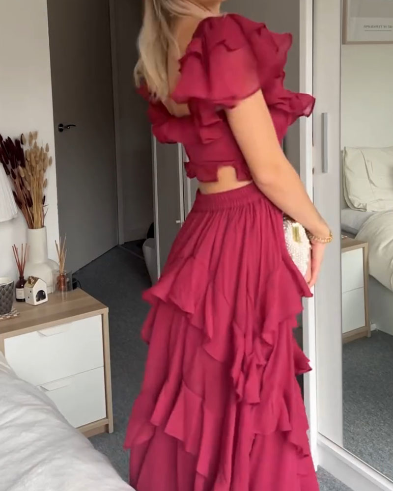 ELISA – RUFFLE DRESS