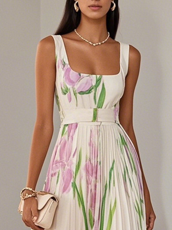 Orynellea – Elegant Pleated Maxi Dress