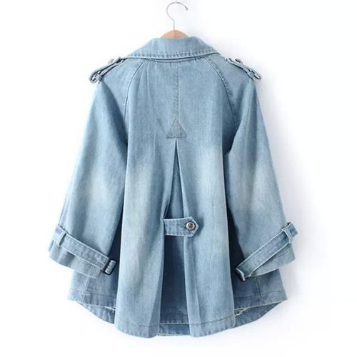 AZRIANYA – STYLISCHER DENIM-CAPE-MANTEL
