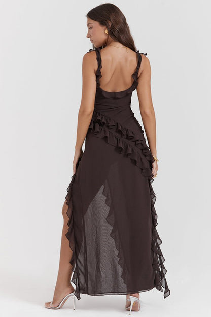 VICTORIA | RUFFLED MAXI DRESS