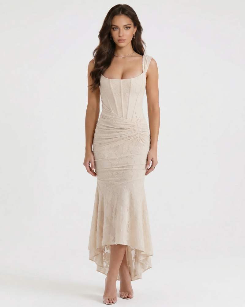 Charlotte Corset Midi Dress - White - view 1