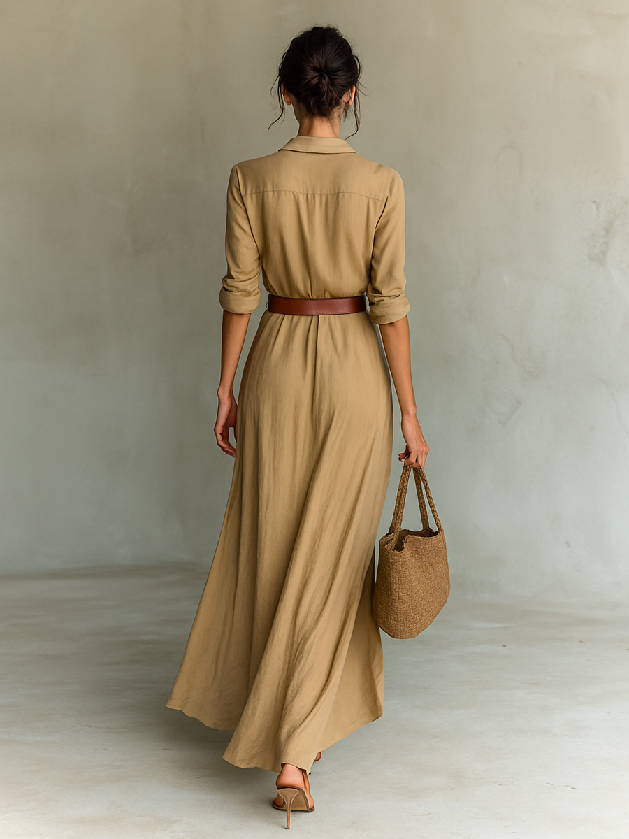 Aurelia™ – Silken Charm Maxi Dress