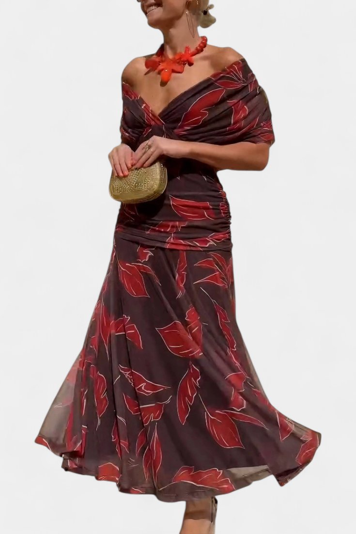 Isla™ – V-neck Floral Maxi Dress