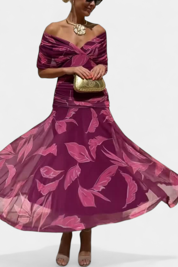 Isla™ – V-neck Floral Maxi Dress