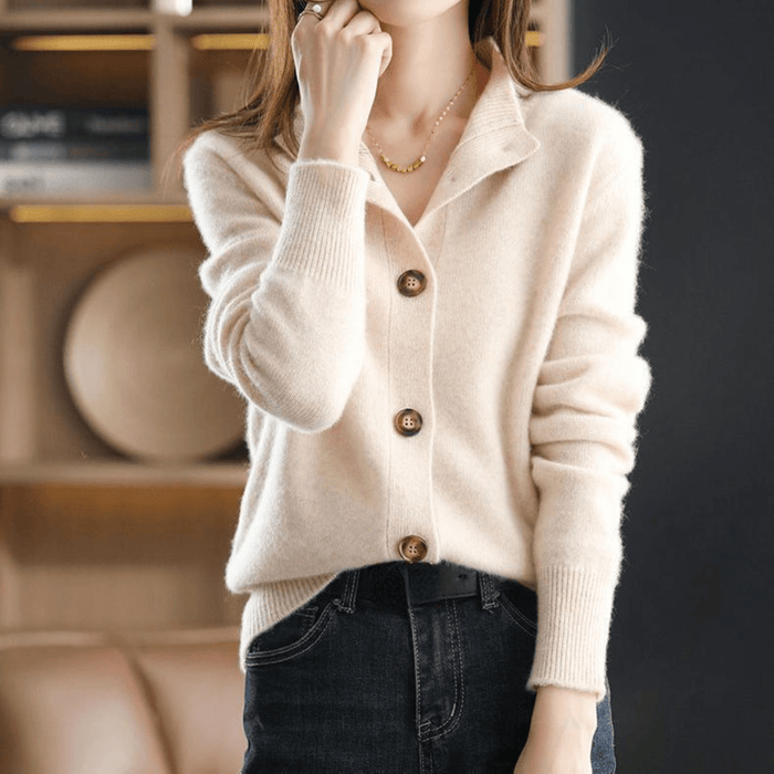 Elise™ – Luxe Cashmere Knit Cardigan